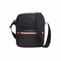 Mini sac reporter à rayures Tommy Hilfiger pour homme Noir