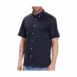 Tommy Hilfiger Pour des hommes Chemise à manches courtes en popeline Flex Bleu
