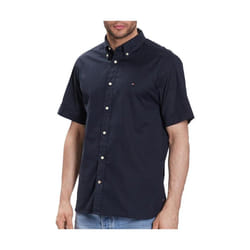 Tommy Hilfiger Pour des hommes Chemise à manches courtes en popeline Flex Bleu