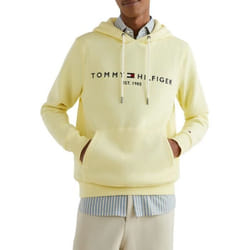 Sweat Tommy Hilfiger Logo Sweat à capuche Jaune Homme