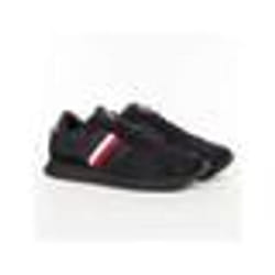 TOMMY HILFIGER Baskets Sneakers Homme Noir Daim EY78