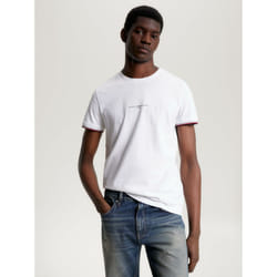 Tommy Hilfiger 8720645145226 Tee-shirt Encolure torsadée Manche courte Coton