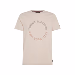 T-shirt Rose Homme Tommy Hilfiger Monotype Roundle