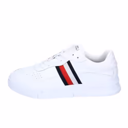 TOMMY HILFIGER Baskets Sneakers Homme Blanc Cuir EY71