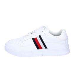 TOMMY HILFIGER Baskets Sneakers Homme Blanc Cuir EY71