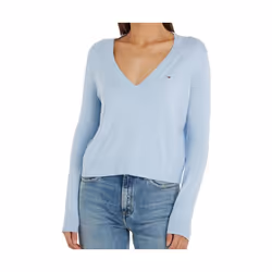Pull Bleu Femme Tommy Hilfiger Essential Vneck