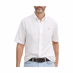 Chemisette Blanche Homme Tommy Hilfiger Linen Solid