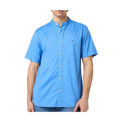 Chemisette Bleu Homme Tommy Hilfiger Flex Poplin Mao