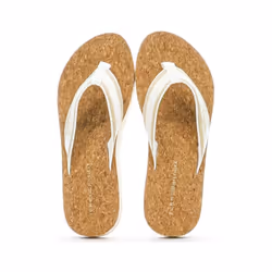 Tongs Blanches Femme Tommy Hilfiger Cork Beach