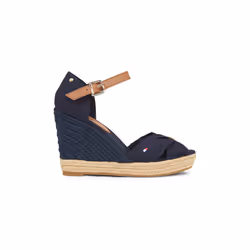 Sandales Compensées Marine Femme Tommy Hilfiger 10cm