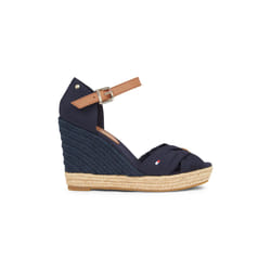 Sandales Compensées Marine Femme Tommy Hilfiger 10cm