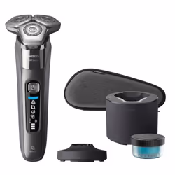 Philips SHAVER Series 8000 S8697/55 Rasoir électrique 100 % étanche, Rasoir rotatif, SkinIQ, Chrome, Batterie, Lithium-Ion (L ...