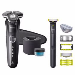 Philips SHAVER Series 5000 S5898/79 Rasoir électrique 100 % étanche, Rasoir rotatif, SteelPrecision blades, SH71, 2 année(s), ...
