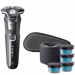 Philips SHAVER Series 5000 S5887/69 Rasoir électrique 100 % étanche, Rasoir rotatif, SkinIQ, Gris, Batterie, Lithium-Ion (Li- ...