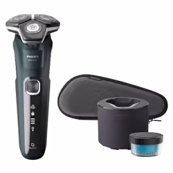 Philips SHAVER Series 5000 S5884/50, Rasoir rotatif, Boutons, Noir, Vert, LED, Batterie/USB, Lithium-Ion (Li-Ion)