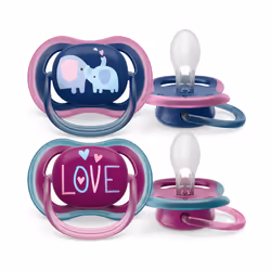 Philips AVENT ultra air SCF349/22 Sucette, Tétine pour bébé classique, Orthodontique, Silicone, Garçon/Fille, Lavable au lave ...