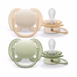 Philips AVENT SCF091/05, Sucette ultra souple, Orthodontique, Silicone, Garçon/Fille, Lavable au lave-vaisselle