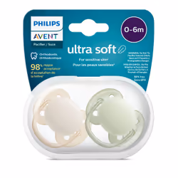 Philips AVENT SCF091/05 tétine pour bébé Sucette ultra souple Orthodontique Silicone Beige, Vert