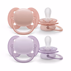 Philips AVENT SCF091/31, Sucette ultra souple, Orthodontique, Silicone, Garçon/Fille