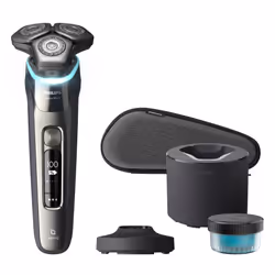 Philips SHAVER Series 9000 S9974/55 Rasoir électrique 100 % étanche, Rasoir rotatif, SkinIQ, Android, iOS, Chrome, Batterie,  ...