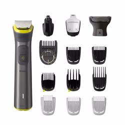 Philips All-in-One Trimmer MG7930/15 Series 7000, Gris, Jaune, 0,5 mm, 1,6 cm, 0,2 mm, Barbe, Oreille, Nez, Batterie