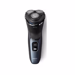 Philips Shaver 3000 Series S3144/00 Rasoir électrique 100 % étanche, Rasoir rotatif, Noir, Bleu, PowerCut blade system, SH30, ...