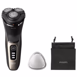 Philips Shaver 3000 Series S3242/12 Rasoir électrique 100 % étanche, Rasoir rotatif, SkinProtect, SH30, 2 année(s), Noir, Or, ...
