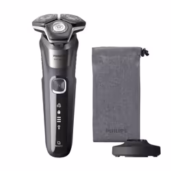Philips SHAVER Series 5000 S5887/13 Rasoir électrique 100 % étanche, Rasoir rotatif, Boutons, Noir, Gris, Batterie, Lithium-I ...