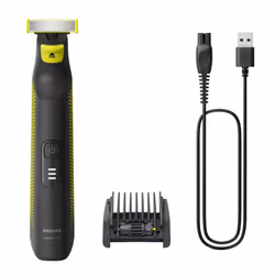 Philips OneBlade Pro QP6506/15 Visage, Rasoir à grille, Noir, Citron vert, Batterie, Lithium-Ion (Li-Ion), 90 min, 1 h