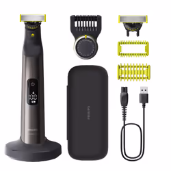 Philips OneBlade Pro 360 QP6652/30 Visage + Corps, Écran integré, Lavable, Batterie, Chrome