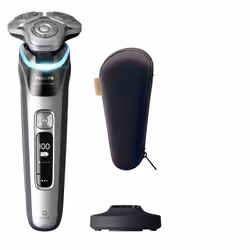 Philips i9000 Prestige XP9204/10 Rasoir électrique 100 % étanche avec SkinIQ, Rasoir rotatif, Argent, SkinIQ, GroomTribe, And ...