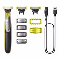 Philips OneBlade 360 QP2834/31 Visage + Corps, Rasoir à grille, Noir, Vert, Gris, Batterie, Lithium-Ion (Li-Ion), 60 min, 4 h