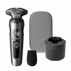 Philips Shaver S9000 Prestige SP9841/32 Rasoir électrique 100 % étanche avec SkinIQ, Rasoir rotatif, SkinIQ, Chrome, Batterie ...