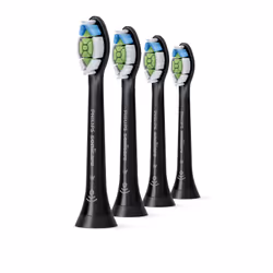 Philips HX6064/88, 4 pièce(s), Noir, 3 mois, Moyen, 62000 mouvements par minute, Philips