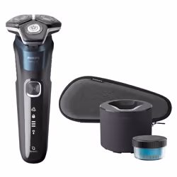 Philips SHAVER Series 5000 S5889/50 Rasoir électrique 100 % étanche, Rasoir rotatif, Noir, Bleu, Batterie, Lithium-Ion (Li-Io ...