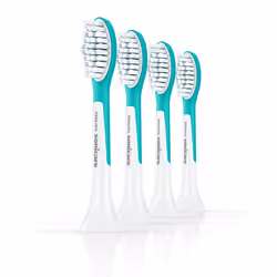 Philips Sonicare For Kids HX6044/90, 4 pièce(s), Bleu, Blanc, 3 mois, Doux, 62000 mouvements par minute, 7 an(s)