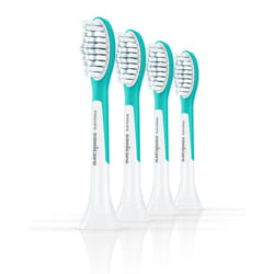 Philips Sonicare For Kids HX6044/90 tête de brosses 4 pièce(s) Bleu, Blanc