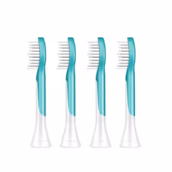 Philips Sonicare For Kids HX6044/90 tête de brosses 4 pièce(s) Bleu, Blanc