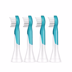 Philips Sonicare For Kids HX6034/90 tête de brosses 4 pièce(s) Bleu, Blanc