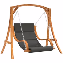 Cette chaise balançoire en bois avec coussin est le choix idéal si vous cherchez à vous détendre et à profiter des espaces ex ...