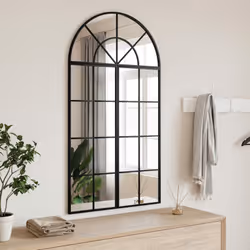 Ajoutez une touche d'esthétique minimaliste à votre décor avec ce miroir mural pratique ! Design mural : Le miroir peut être  ...