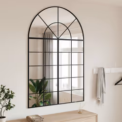 Ajoutez une touche d'esthétique minimaliste à votre décor avec ce miroir mural pratique ! Design mural : Le miroir peut être  ...