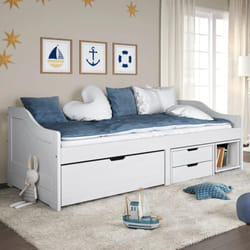 Vidaxl - Lit de jour avec 3 tiroirs irun blanc 90x200 cm bois pin massif