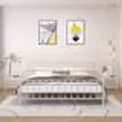 vidaXL Cadre de lit sans matelas blanc bois massif - 120 x 190 cm
