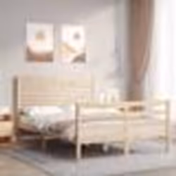 vidaXL Cadre de lit sans matelas 120x200 cm bois massif - 120 x 200 cm