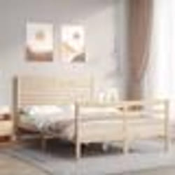 vidaXL Cadre de lit sans matelas 120x200 cm bois massif - 120 x 200 cm