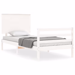 VidaXL 3195217, Blanc, 1255 mm, 2,06 m, 825 mm, 1200 x 2000 mm, 21 cm