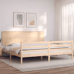 Profitez d'une bonne nuit de sommeil dans ce cadre de lit en bois ! Il sera un supplément pratique et décoratif à votre intér ...