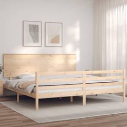 Cadre de lit avec tête de lit 200x200 cm bois massif