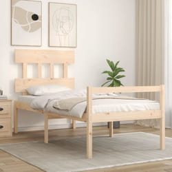 Lit Pour Personne Âgée Sans Matelas Bois Massif Vidaxl